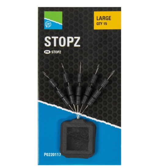 PRESTON STOPZ - LARGE - 15 sztuk stopery gumowe